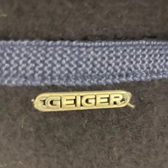 Geiger Collection Navy Blue Vintage Austria Made Wool Embroidered Cardigan sz 50 - Picture 5 of 5